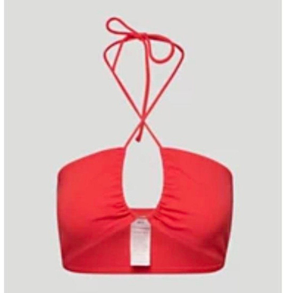 Aritzia - Sunday Best - Red Cora Halter Crop Top